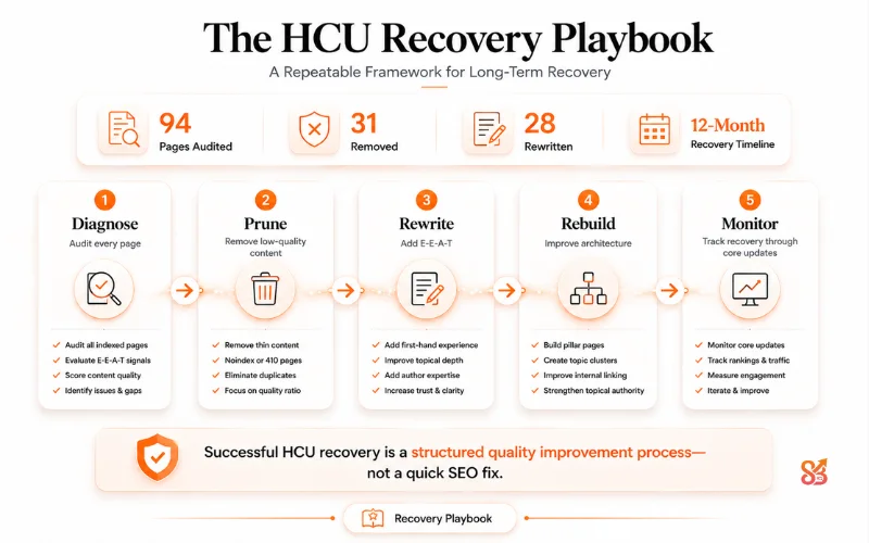 Google helpful content update recovery playbook