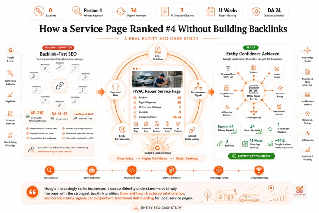 How to Rank a Service Page Without Backlink: An Entity SEO Case Study